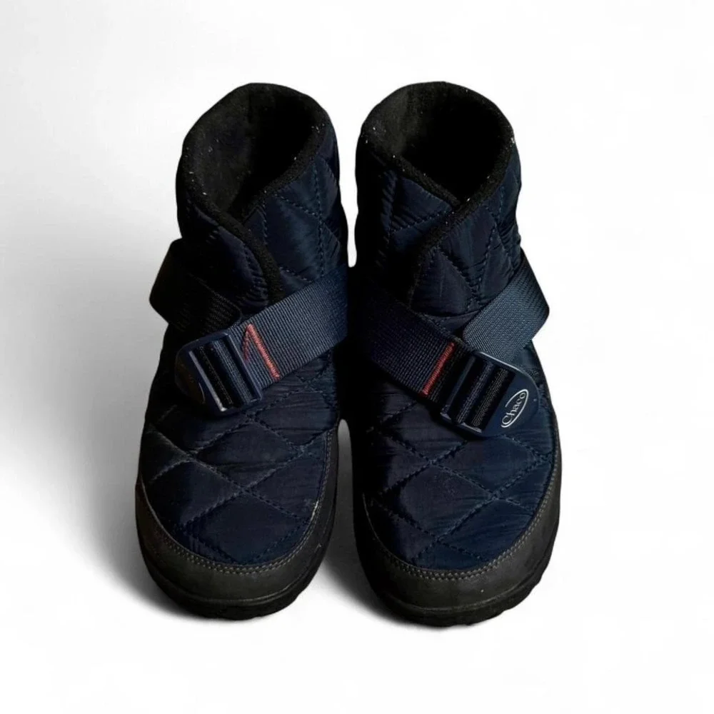 Chaco Insulated Quilted Ankle Boots‎ Mens 11 Strap Winter Navy